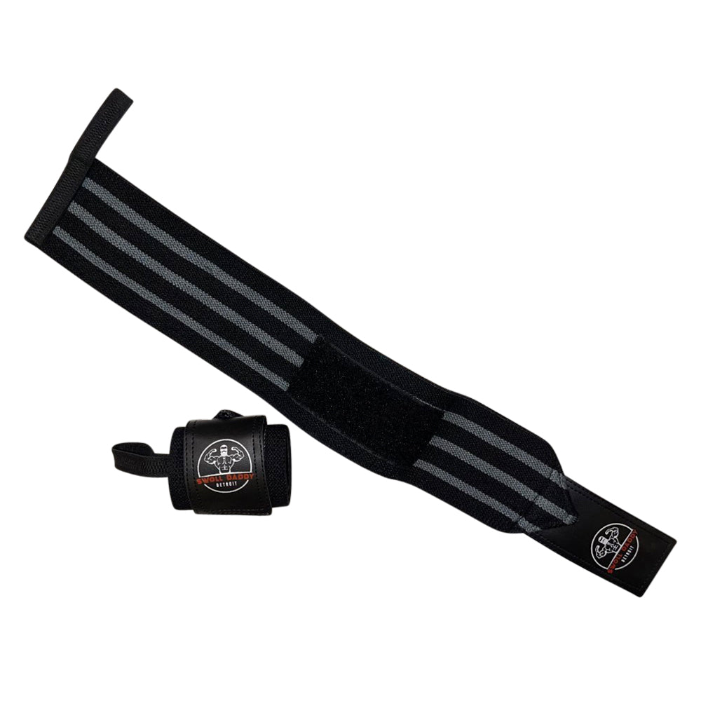 Swoll Daddy Wrist Wraps - 18" Premium Grade with Thumb Loops - Wrist Support Brace - Men & Women - Strength Training, Crossfit, Powerlifting, Weight Lifting