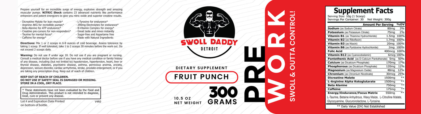 Swoll & Outta Control! Pre-Workout