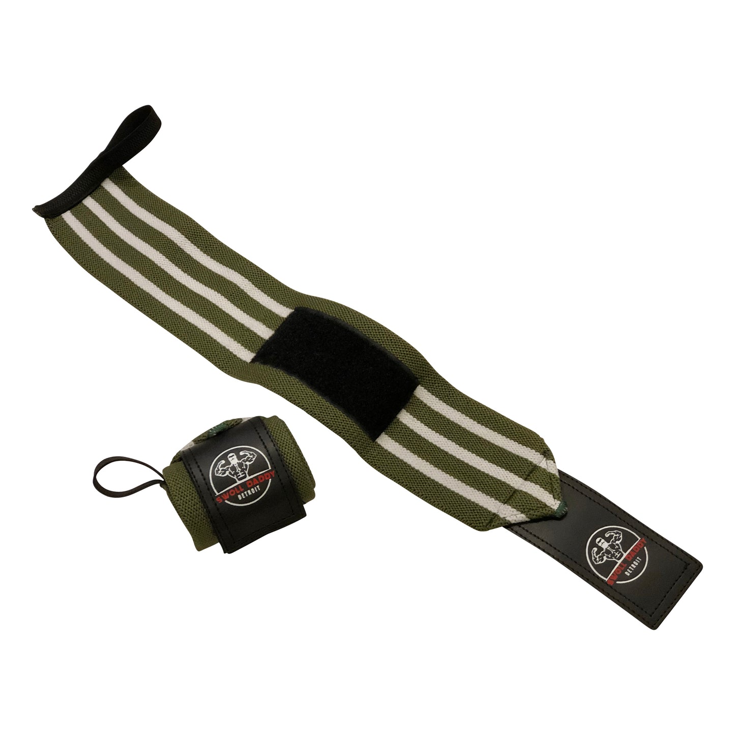 Swoll Daddy Wrist Wraps - 18" Premium Grade with Thumb Loops - Wrist Support Brace - Men & Women - Strength Training, Crossfit, Powerlifting, Weight Lifting