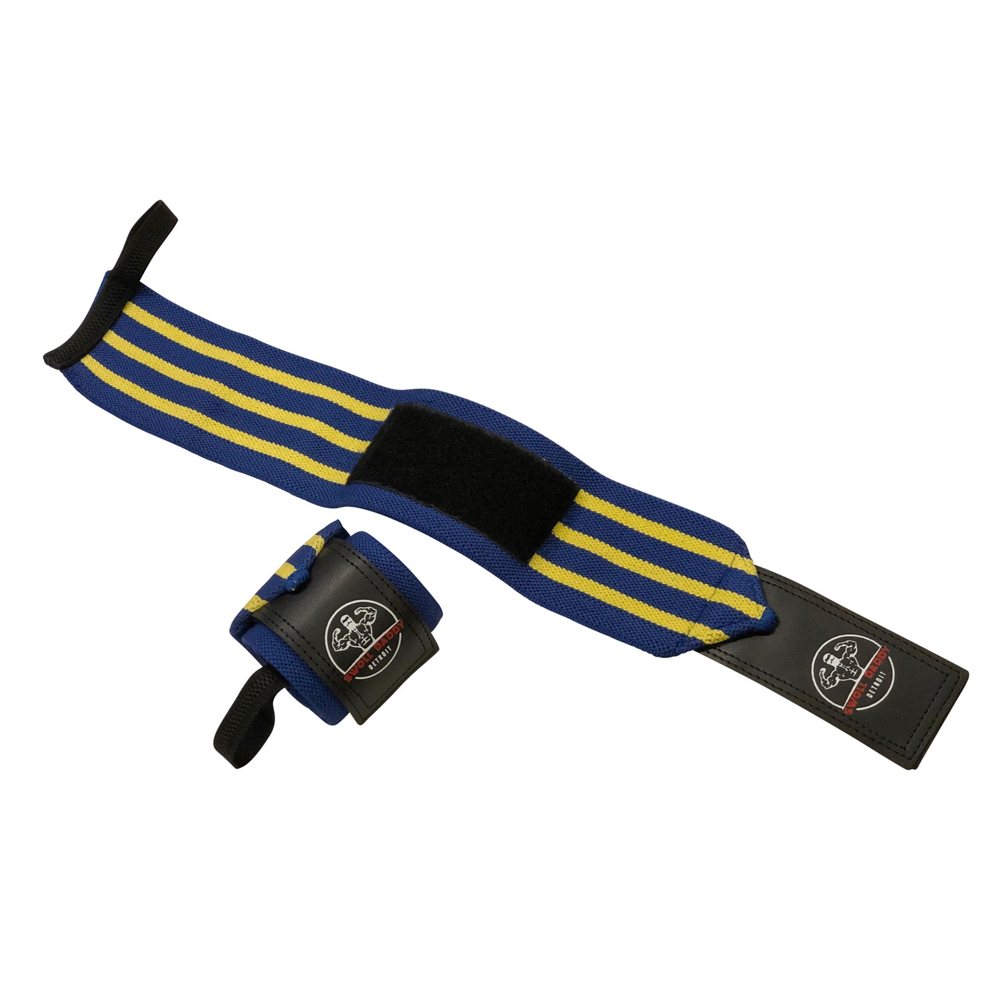 Swoll Daddy Wrist Wraps - 18" Premium Grade with Thumb Loops - Wrist Support Brace - Men & Women - Strength Training, Crossfit, Powerlifting, Weight Lifting