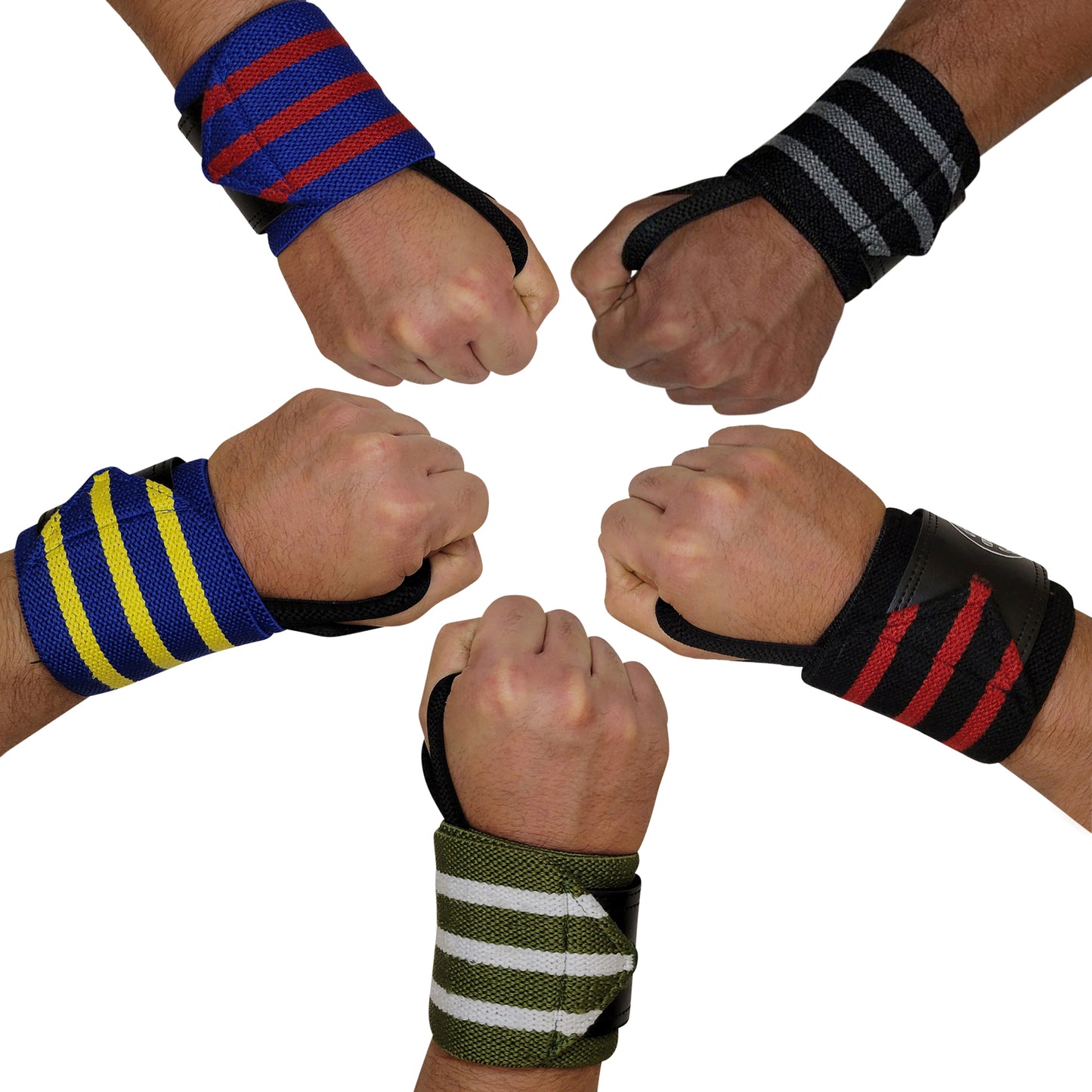 Swoll Daddy Wrist Wraps - 18" Premium Grade with Thumb Loops - Wrist Support Brace - Men & Women - Strength Training, Crossfit, Powerlifting, Weight Lifting
