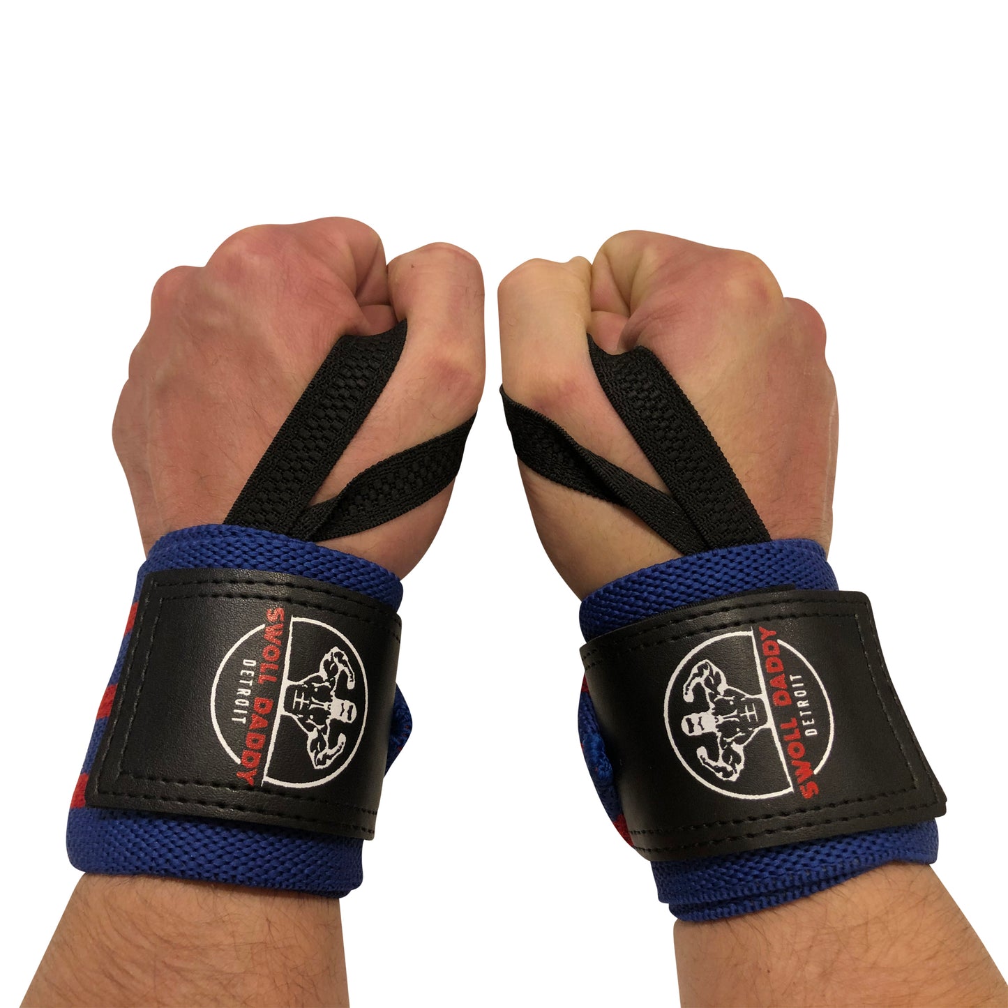 Swoll Daddy Wrist Wraps - 18" Premium Grade with Thumb Loops - Wrist Support Brace - Men & Women - Strength Training, Crossfit, Powerlifting, Weight Lifting