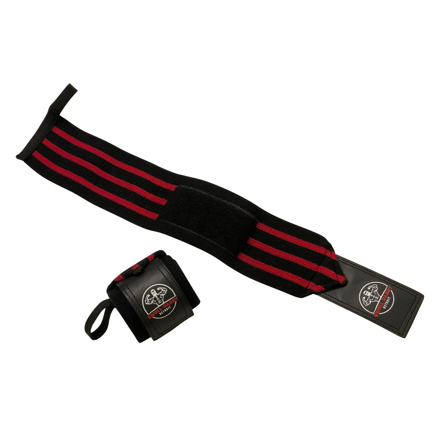 Swoll Daddy Wrist Wraps - 18" Premium Grade with Thumb Loops - Wrist Support Brace - Men & Women - Strength Training, Crossfit, Powerlifting, Weight Lifting